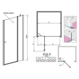 Душевая дверь Radaway EOS II DWJ 110 R